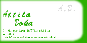 attila doka business card